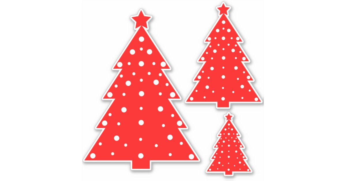 クリスマス赤と白ツリーシルエット シール Zazzle Co Jp クリスマス赤と白ツリーシルエット シール Zazzle Co Jp