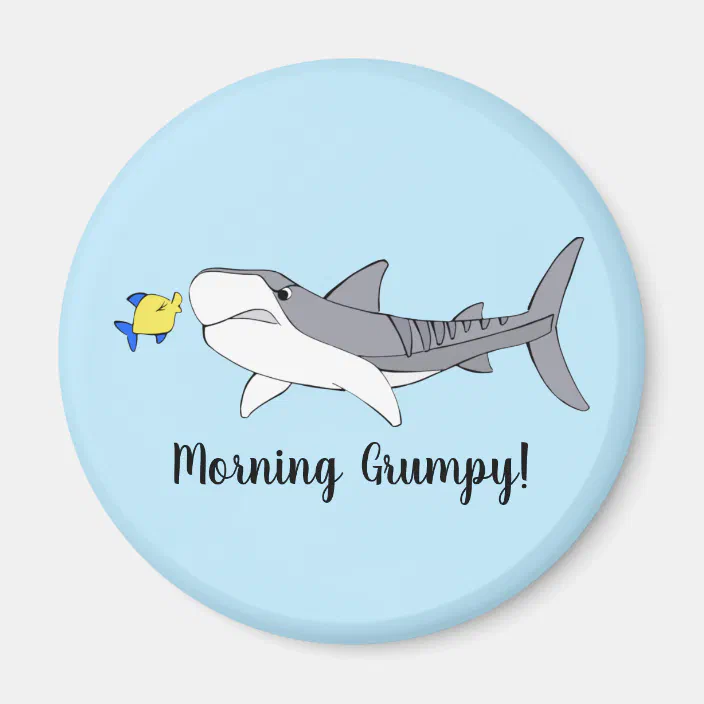 クルマザメとかわいい黄色い魚 マグネット Zazzle Co Jp