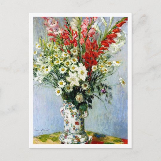 クロード モネ著gladiolasの花束 ポストカード Zazzle Co Jp