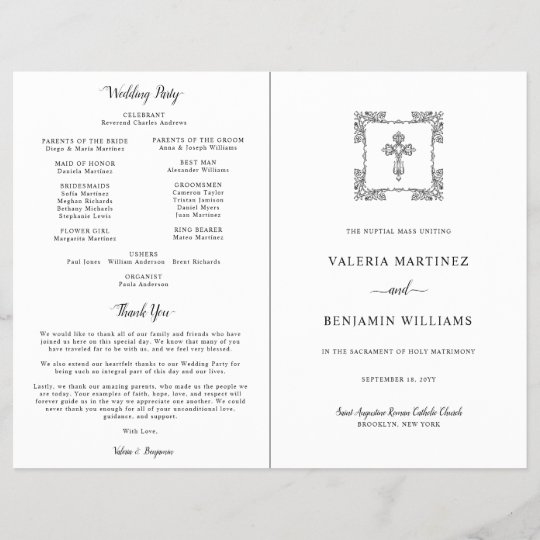 クロ華美スカトリック結婚式 プログラム全集 Zazzle Co Jp