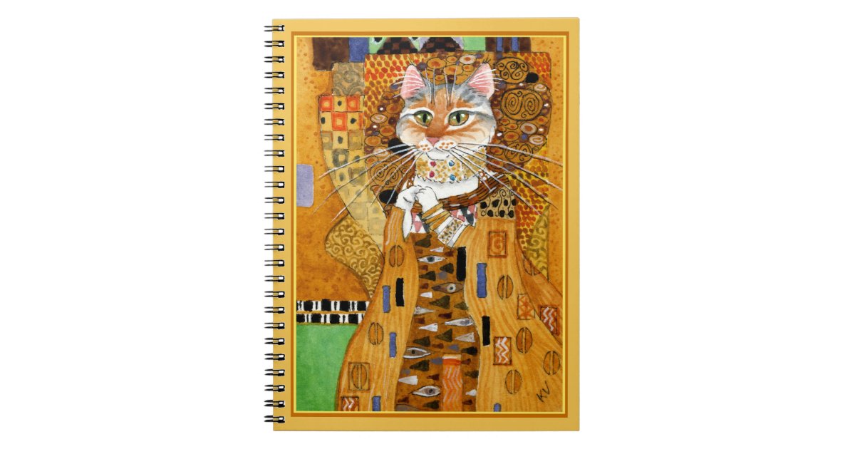 グスタフのクリムトかわいい猫のからかいのノート ノートブック Zazzle Co Jp
