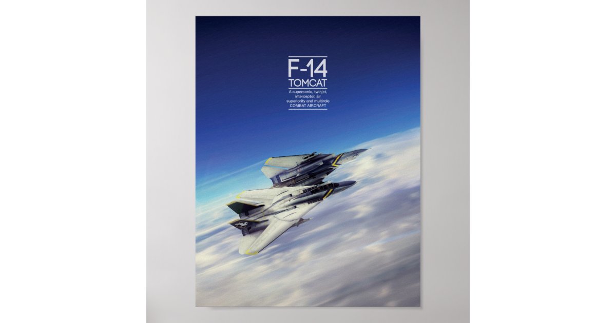 グラマンf 14の雄猫ポスター ポスター Zazzle Co Jp