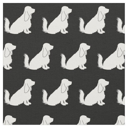 コッカースパニエル犬犬シルエットペット ファブリック Zazzle Co Jp