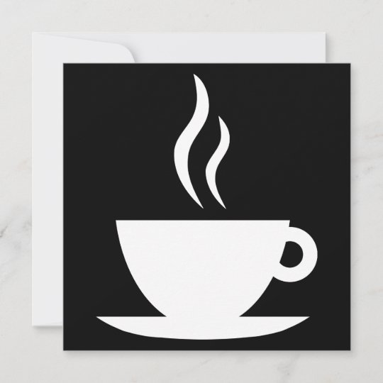 コーヒーカップのシルエット 招待状 Zazzle Co Jp