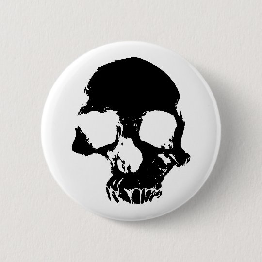 ゴシック様式恐いハロウィンのスカルのカッコいい 缶バッジ Zazzle Co Jp