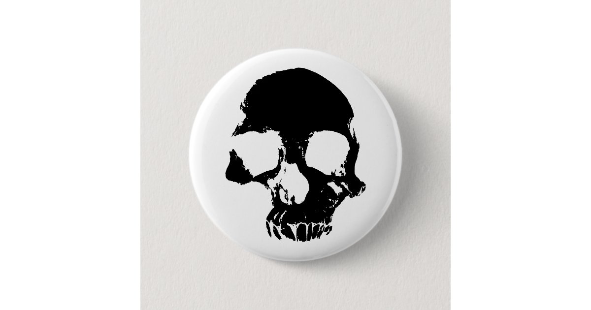 ゴシック様式恐いハロウィンのスカルのカッコいい 缶バッジ Zazzle Co Jp