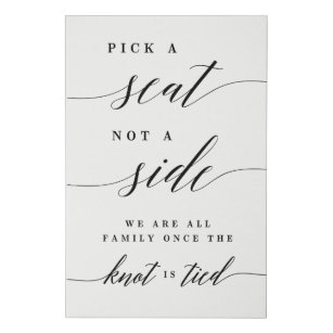 Pick a seat not a side - Wedding sign SVG
