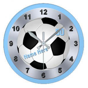 サッカー壁時計 Zazzle Co Jp