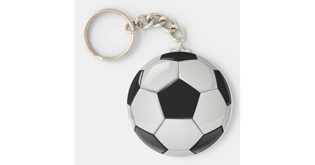 サッカーボールのキーチェーン キーリング キーホルダー Zazzle Co Jp