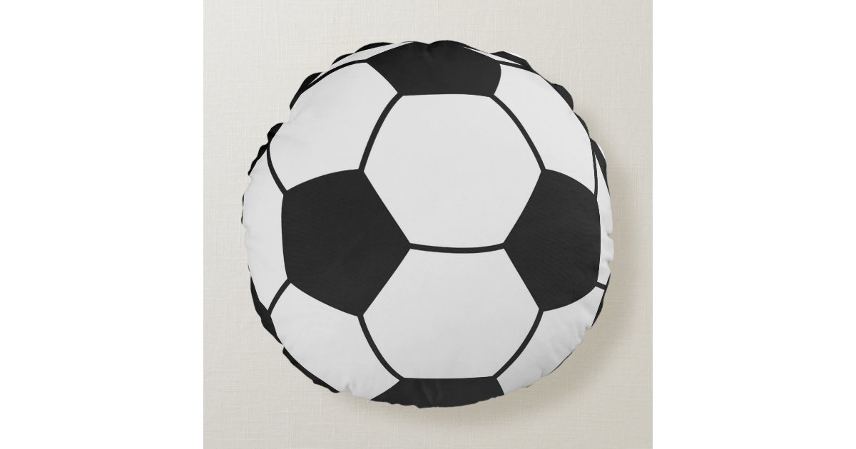 サッカーボールの枕 ラウンドクッション Zazzle Co Jp