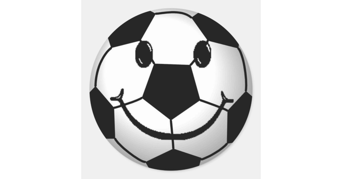 サッカーボール笑い顔 ラウンドシール Zazzle Co Jp サッカーボール笑い顔 ラウンドシール Zazzle Co Jp