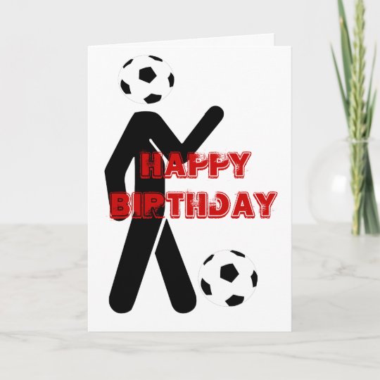 サッカー選手 ハッピー 誕生日 カード Zazzle Co Jp