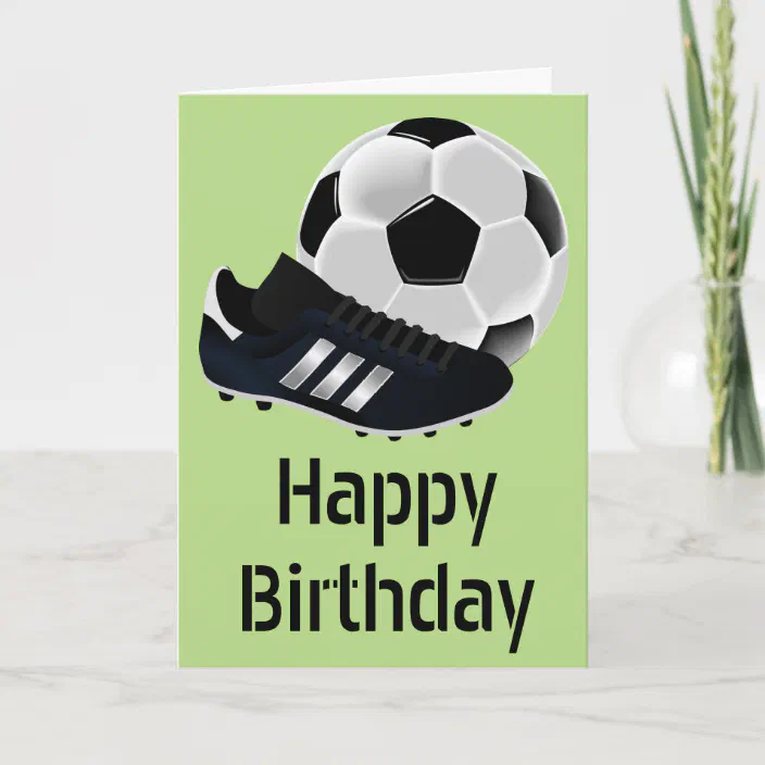 サッカー サッカーの誕生日テーマのサッカーボール カード Zazzle Co Jp