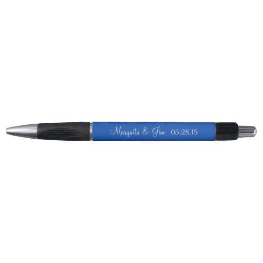 サファイアのパーソナライズな結婚式の引き出物 ボールペン Zazzle Co Jp