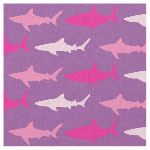 サメかわいいシルエットピンク紫 ファブリック Zazzle Co Jp サメかわいいシルエットピンク紫 ファブリック Zazzle Co Jp