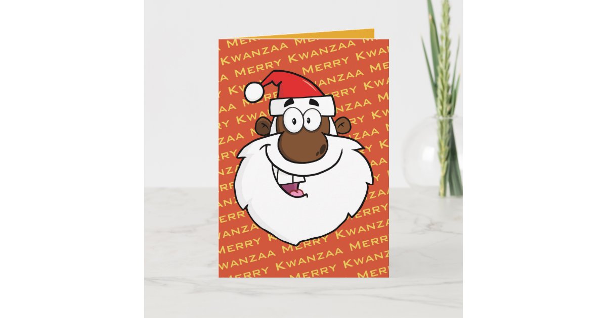 サンタのクリスマスのkwanzaaのアフリカ系アメリカ人の挨拶 シーズンカード Zazzle Co Jp