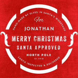 メリークリスマス サンタシール Zazzle Co Jp