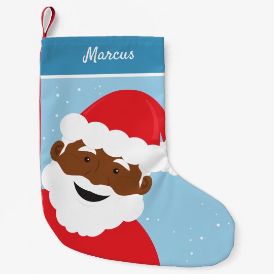 サンタクロース顔ブルーブラウンスキンネーム スモールクリスマスストッキング Zazzle Co Jp サンタクロース顔ブルーブラウンスキンネーム スモールクリスマスストッキング Zazzle Co Jp