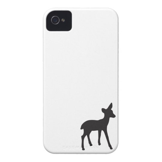 シカの子鹿の白黒のシルエットのiphone 4sの場合 Case Mate Iphoneケース Zazzle Co Jp