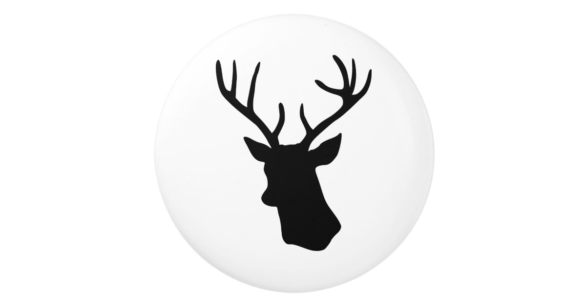 シカの雄鹿の頭部の白黒シルエット セラミックノブ Zazzle Co Jp シカの雄鹿の頭部の白黒シルエット セラミックノブ Zazzle Co Jp