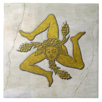 シチリアトリナクリア金ゴールドオンフレスコパターン タイル | Zazzle 