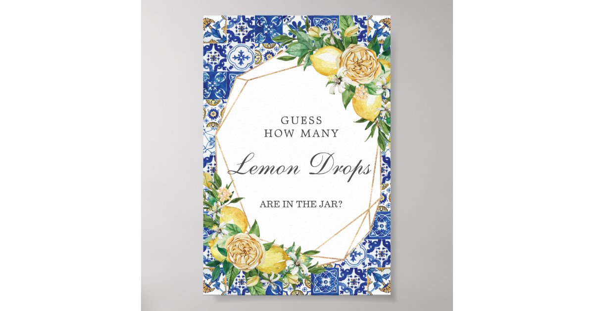 シック レモン フローラ ギュス レモン ドロップズ イン ジャー ゲーム ポスター Zazzle Co Jp