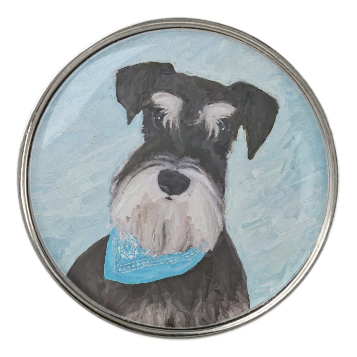 シュナウザー ミニチュア 絵画ズ かわいいオリジナル犬 ゴルフボールマーカー Zazzle Co Jp