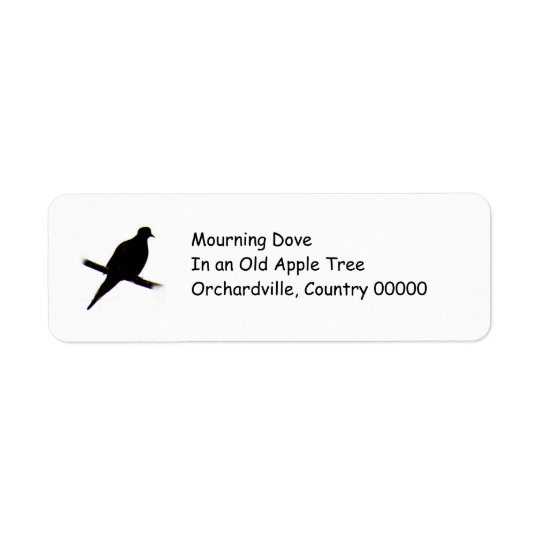 シルエットの嘆く鳩 ラベル Zazzle Co Jp