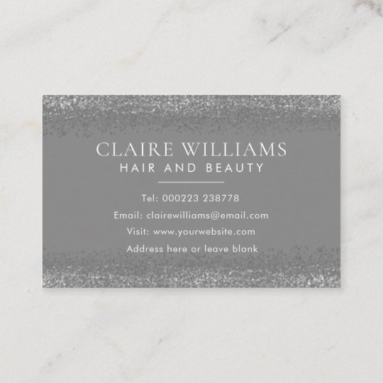 シルバーきらめく個人名刺 名刺 Zazzle Co Jp