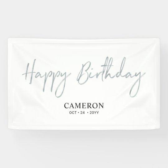 シルバーミニマルハッピーバースデーバナー 横断幕 Zazzle Co Jp シルバーミニマルハッピーバースデーバナー 横断幕 Zazzle Co Jp