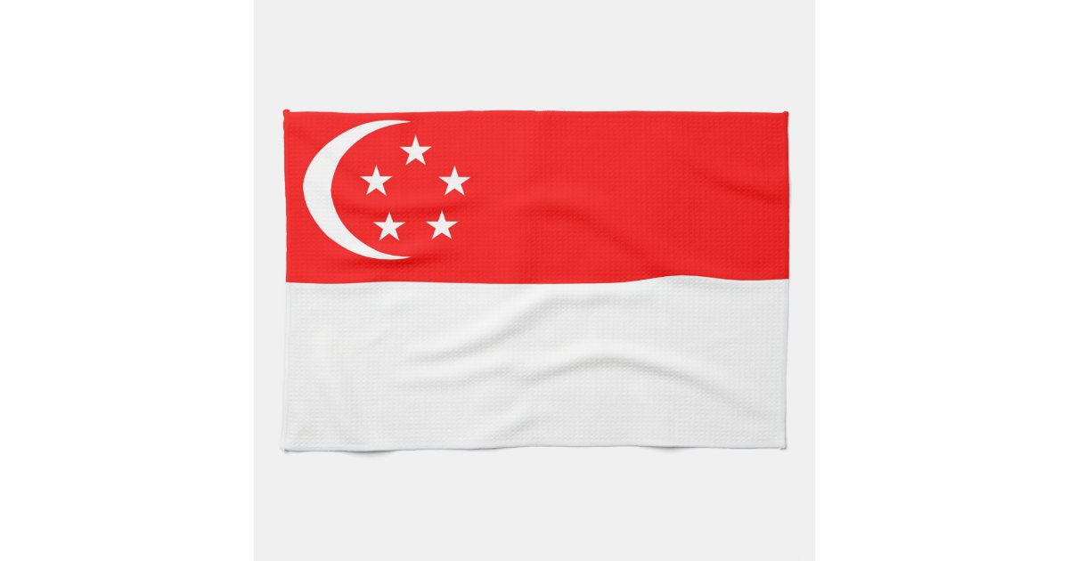 シンガポールの国旗タオル キッチンタオル Zazzle Co Jp