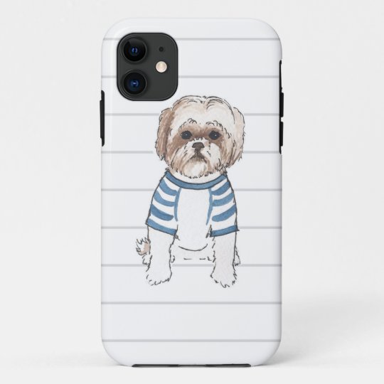 シーズー 犬 のtzuの水彩画のiphoneの場合 Case Mate Iphoneケース Zazzle Co Jp