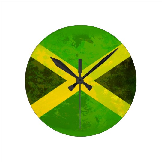 ジャマイカの旗 レゲエの根 ラウンド壁時計 Zazzle Co Jp
