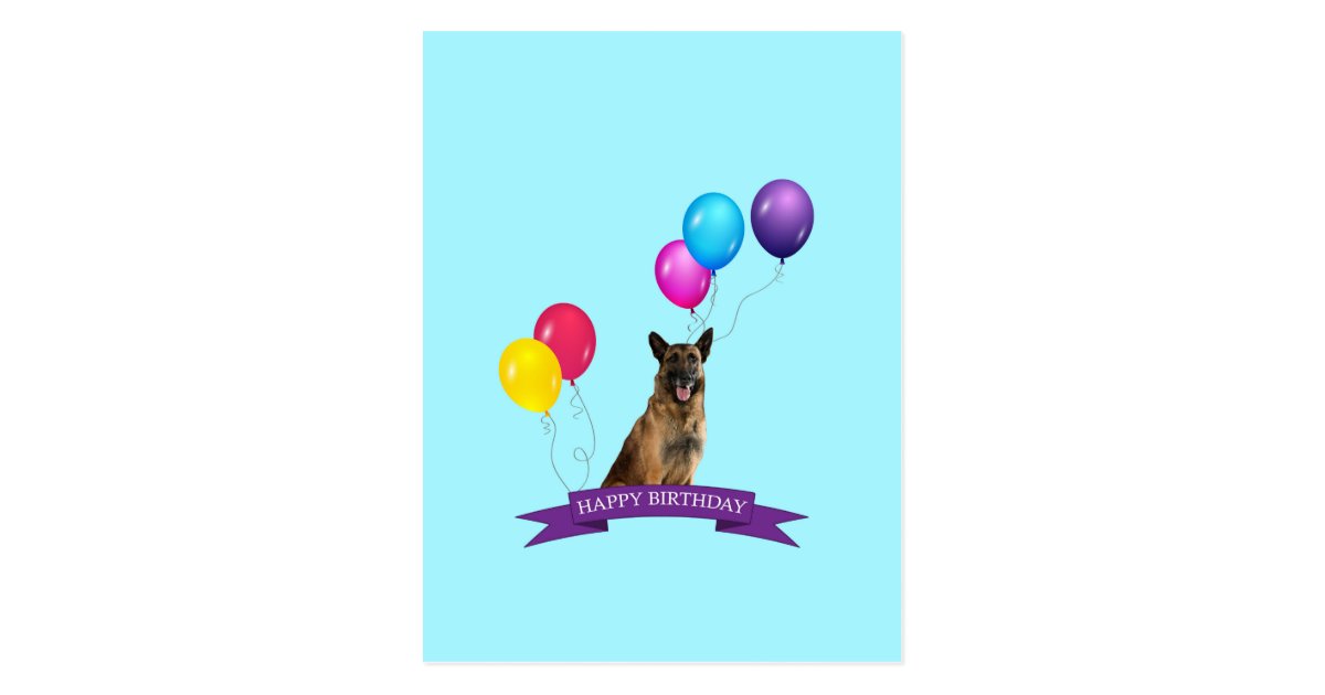 ジャーマン シェパード犬のハッピーバースデー ポストカード Zazzle Co Jp