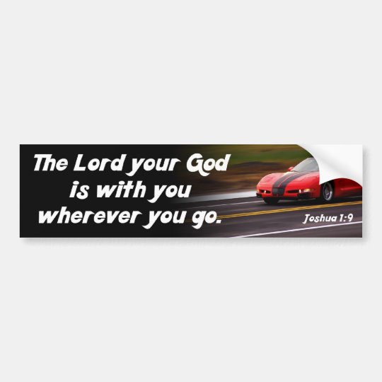 ジョシュアの1 9の聖書の詩宗教赤い車のクリスチャン バンパーステッカー Zazzle Co Jp