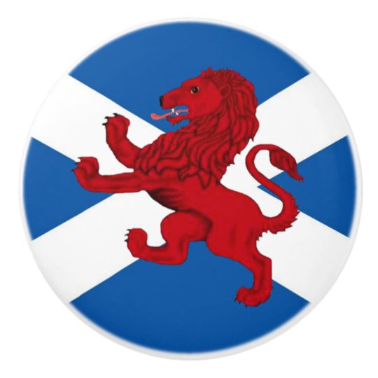 スコットランドレッドの古代の広がる獅子 セントアンドリュークロス セラミックノブ Zazzle Co Jp