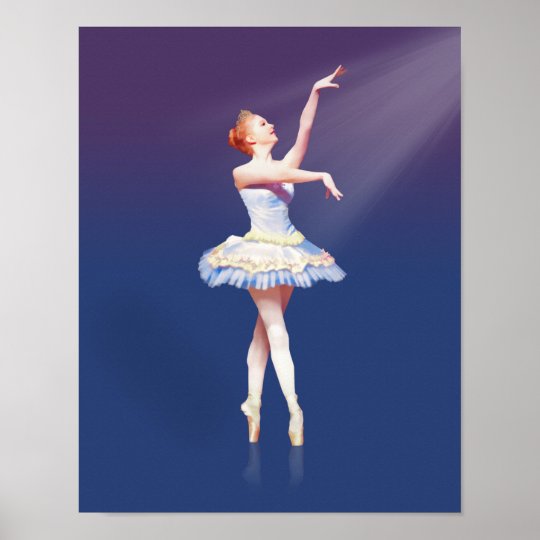 スポットライトのpointeのバレリーナ ポスター Zazzle Co Jp