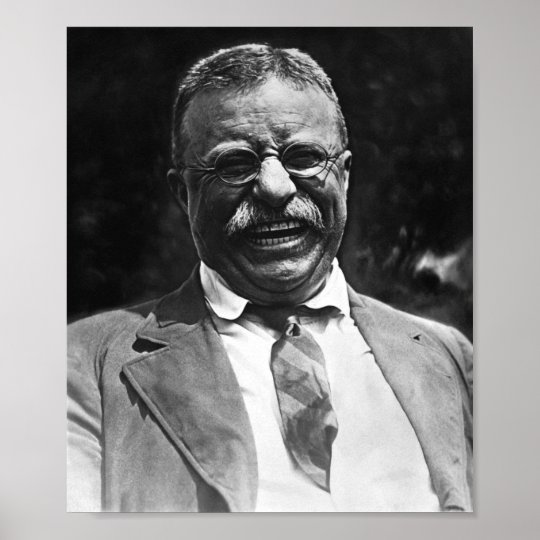 セオドア ルーズベルトの笑う写真 ポスター Zazzle Co Jp