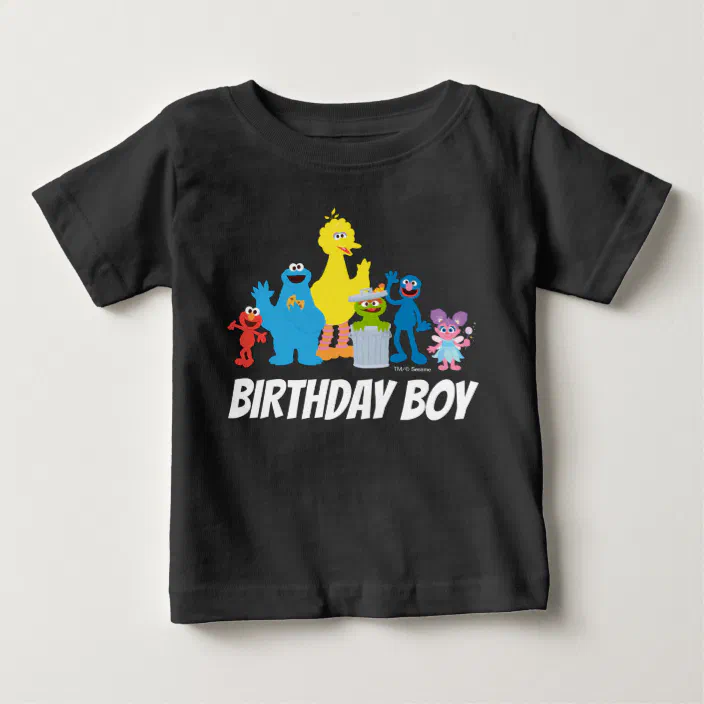 セサミストリートパルズ 誕生日ボーイ 名前と年齢 ベビーtシャツ Zazzle Co Jp