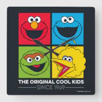 セサミストリート |ザオリジナルキカッコいいッズ スクエア壁時計 