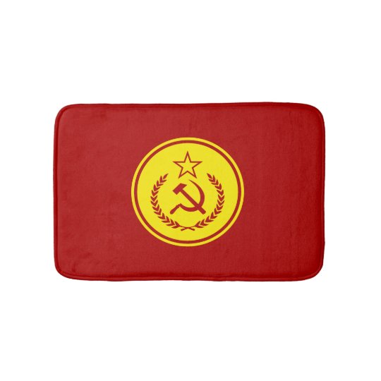 ソ連国旗のバッジ バスマット Zazzle Co Jp ソ連国旗のバッジ バスマット Zazzle Co Jp