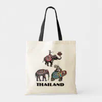タイ象のタイ旅行記念品 トートバッグ | Zazzle.co.jp