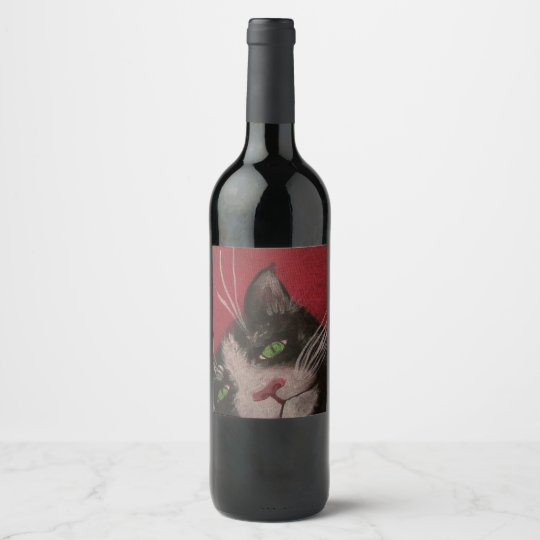 タキシード猫のワインのラベル ワインラベル Zazzle Co Jp