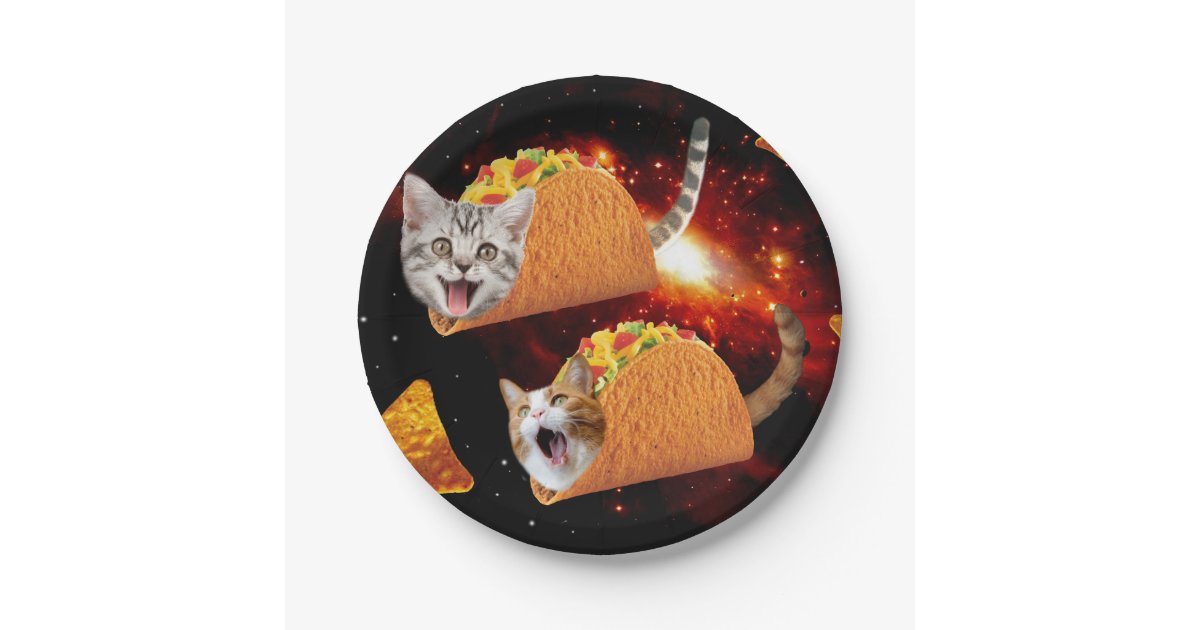タコス猫の宇宙 ペーパープレート Zazzle Co Jp