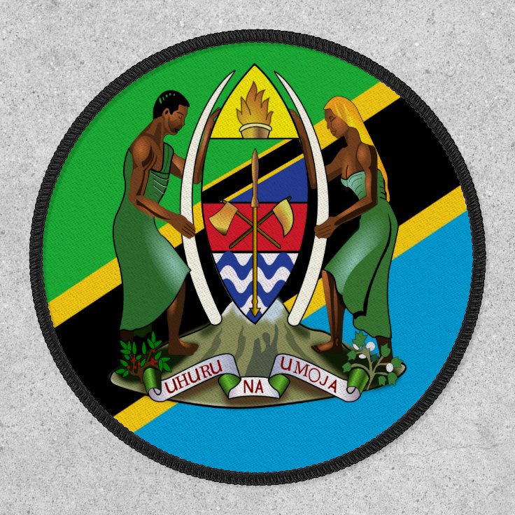 タンザニアの国旗と軍服 ワッペン Zazzle Co Jp