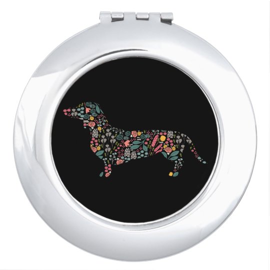 ダックスフントのウインナー犬花パターン水彩画の芸術 Zazzle Co Jp