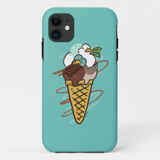 チョコミントアイスアヒル Case Mate Iphoneケース Zazzle Co Jp