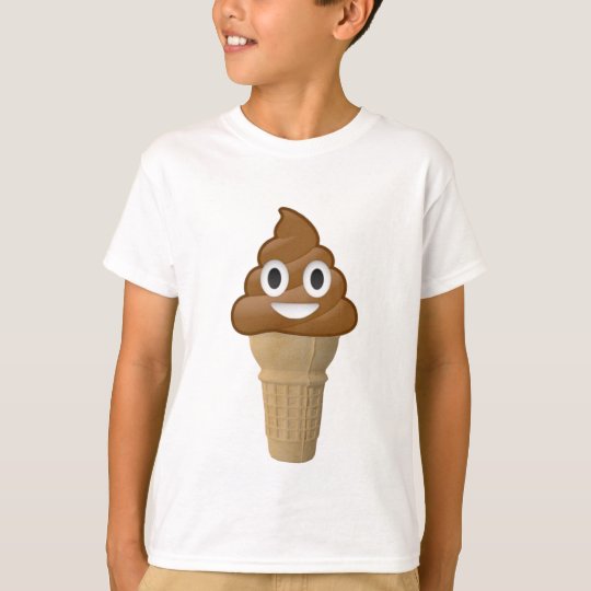 チョコレート アイス クリームかウンチか Emojiのおもしろい Tシャツ Zazzle Co Jp