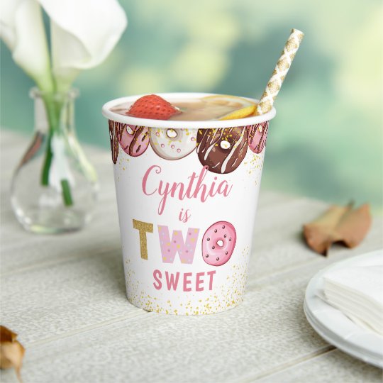 ツースイートドーナツガール第2誕生日パーティー 紙コップ Zazzle Co Jp ツースイートドーナツガール第2誕生日パーティー 紙コップ Zazzle Co Jp