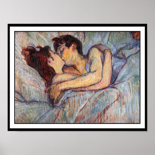 ツールーズlautrec ベッドで キス ポスター Zazzle Co Jp